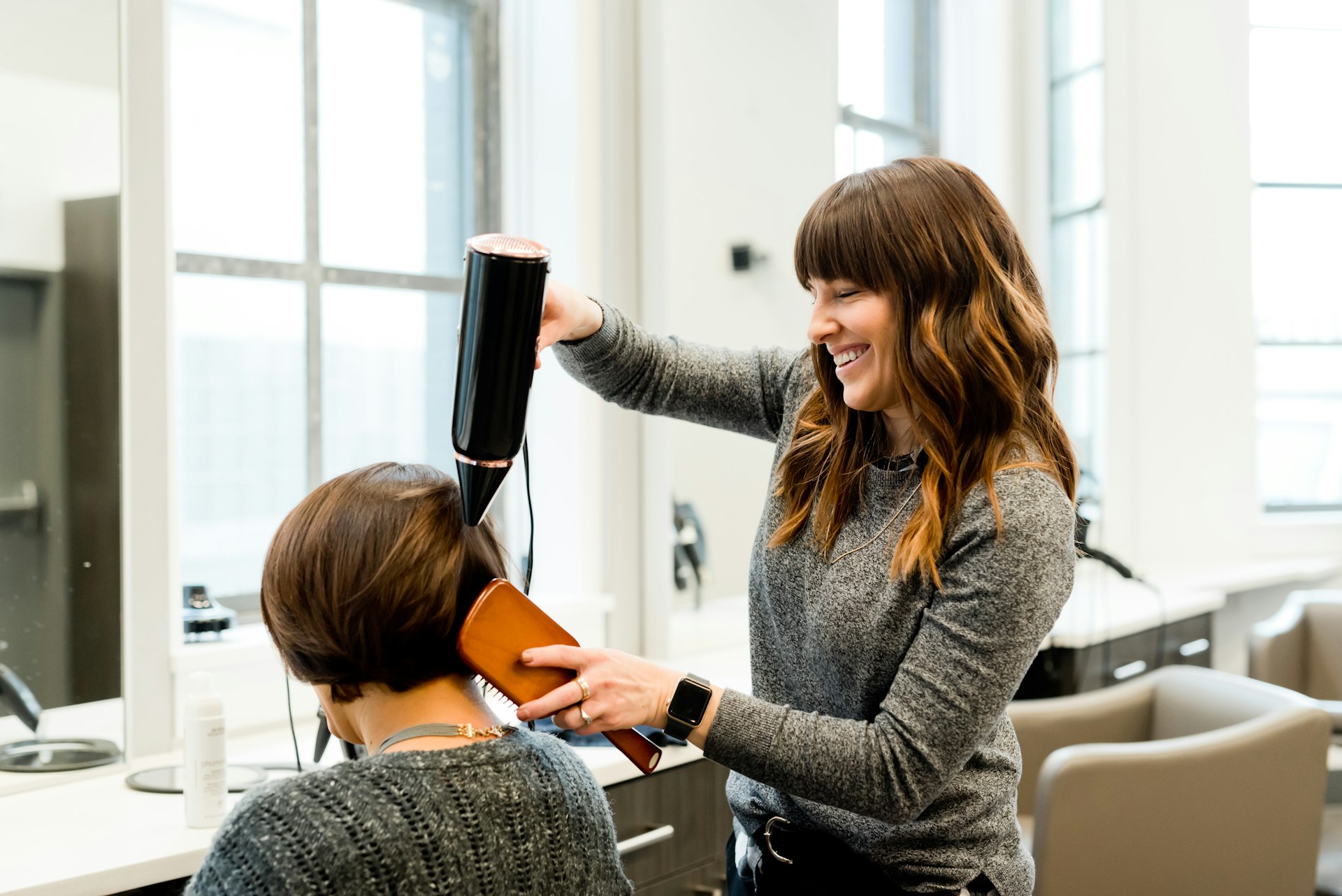 Beautiful airy salon legacy interior